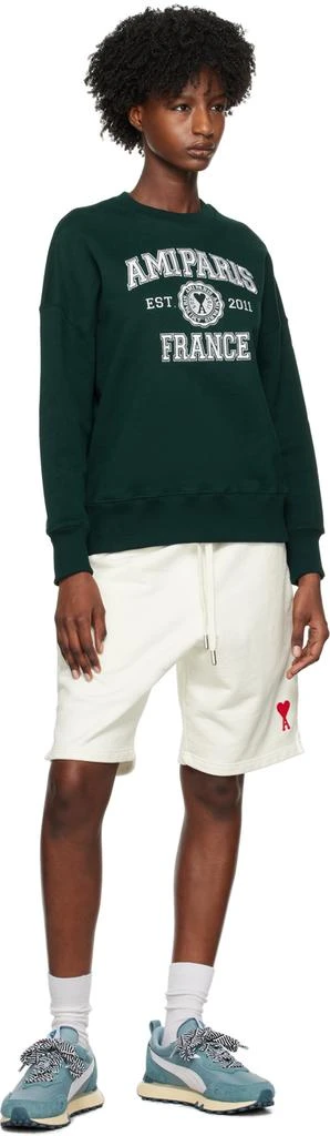 AMI SSENSE Exclusive Green 'Ami Paris' Sweatshirt 4