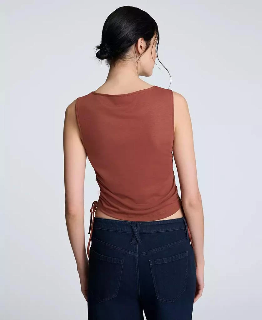 Kenneth Cole Women's Cowlneck Ruched Cropped Tank Top 5