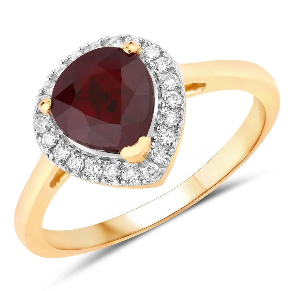 Diana M Jewels Diana M Jewels - Women's Pear Natural Ruby Fashion Ring (2.19 Ct) - Classic Plus