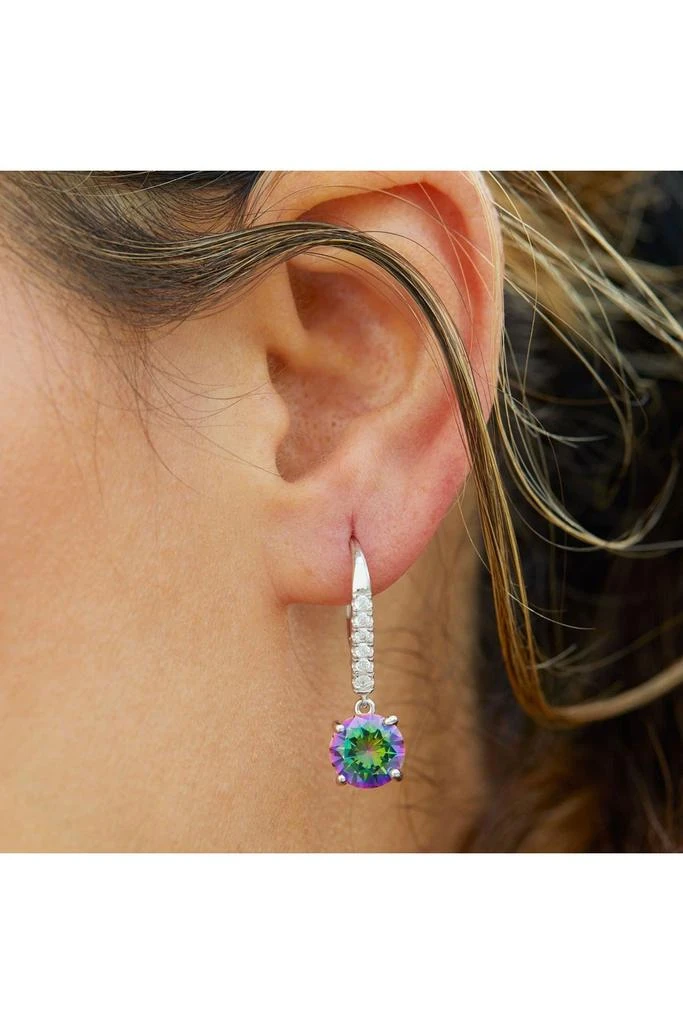 Savvy Cie Jewels Mystic Topaz & Cubic Zirconia Drop Earrings 2