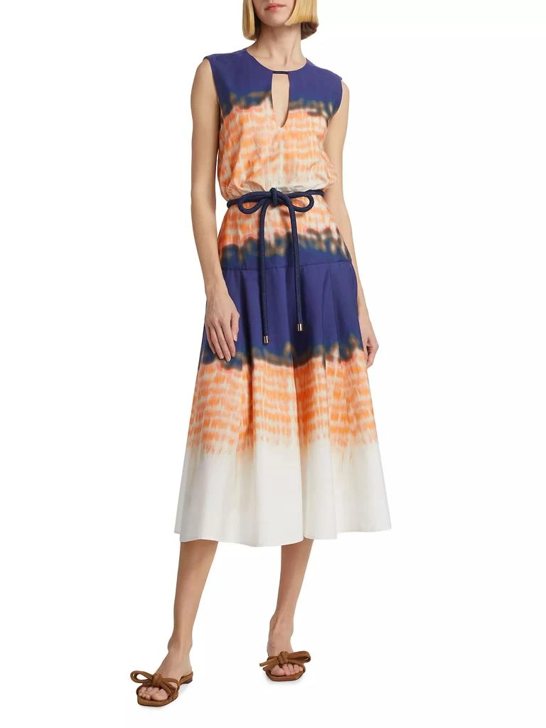 Silvia Tcherassi Bora Cotton Tie-Dye Midi-Dress 3