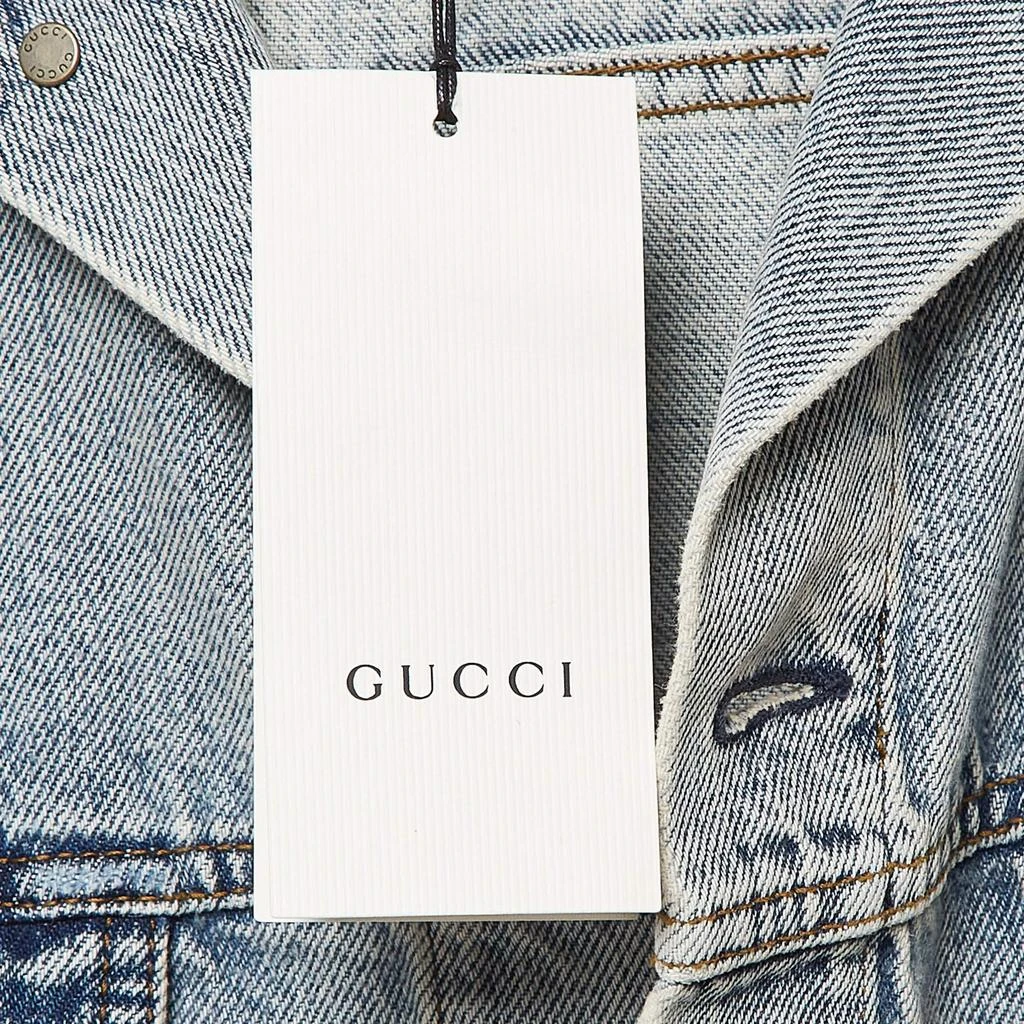 Gucci Gucci Blue Guccy Bear Flocked Denim Jacket XXL 5