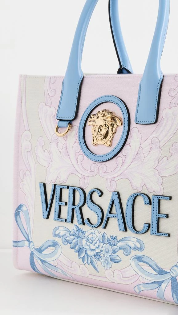 Versace Fabric and Calf Leather Small Tote 4
