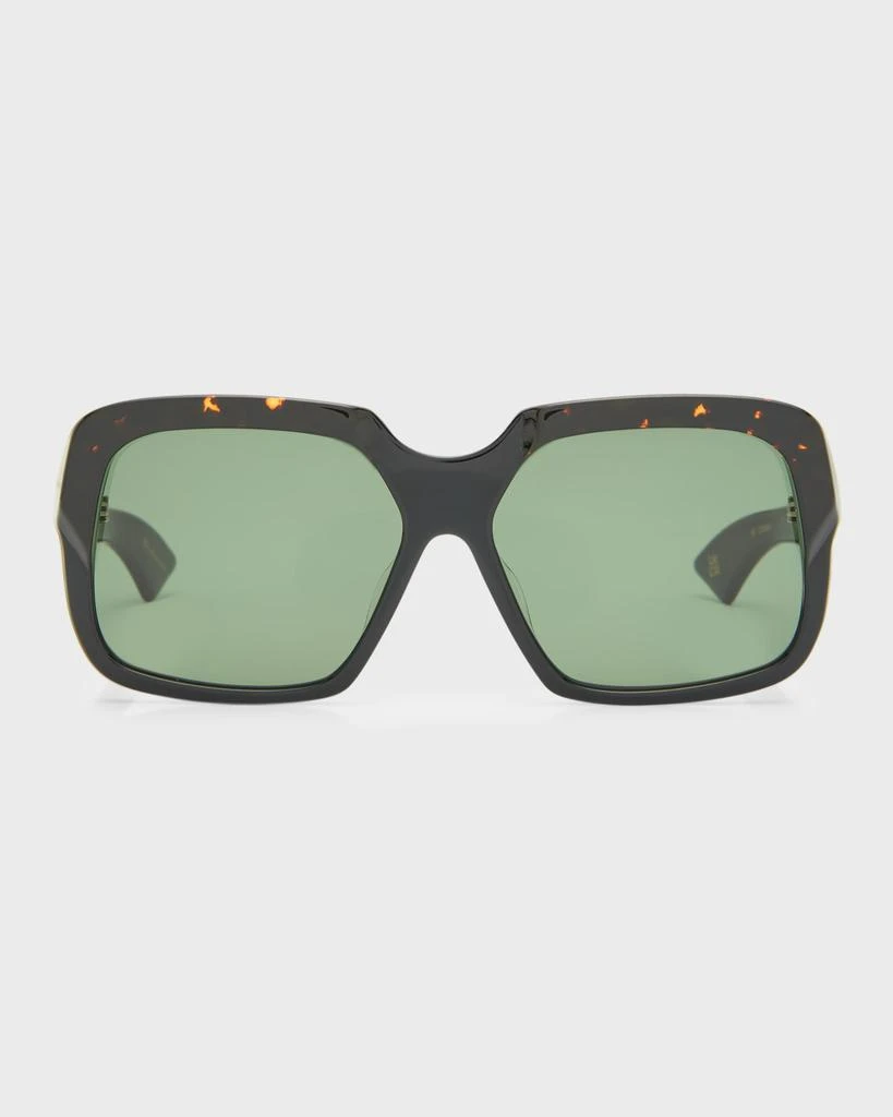 KAREN WALKER Logo Acetate Square Sunglasses 3