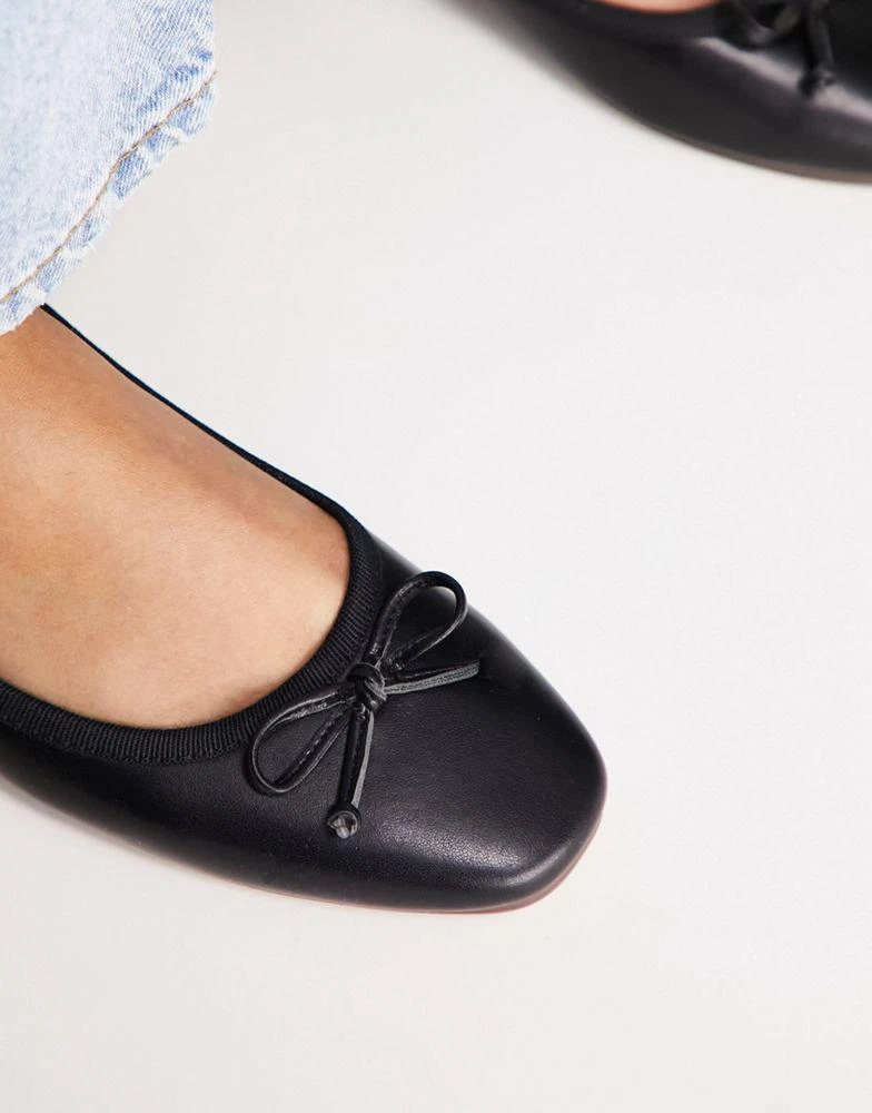 ASOS ASOS DESIGN Lullaby bow ballet in black 4