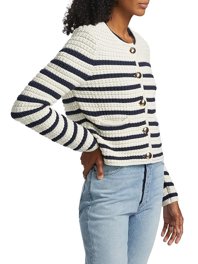 Paige Oberon Striped Cotton Cardigan 4