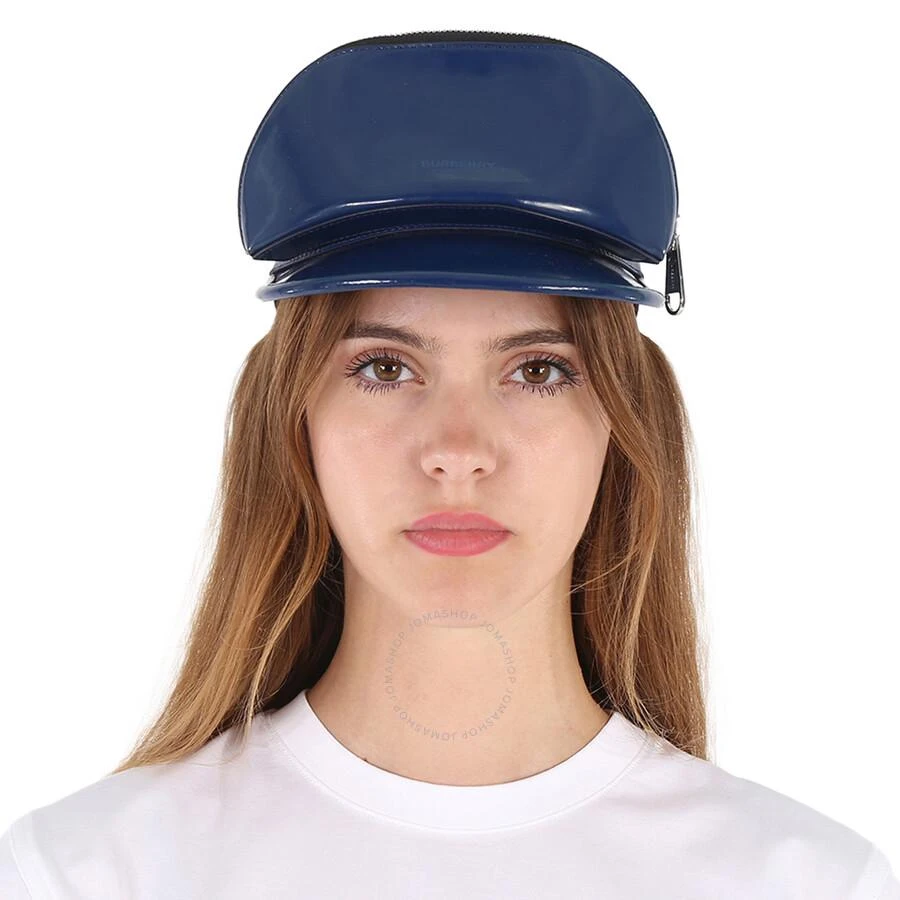 Burberry Ladies Ink Blue Removable Zipper Pocket Vinyl Visor Hat 2
