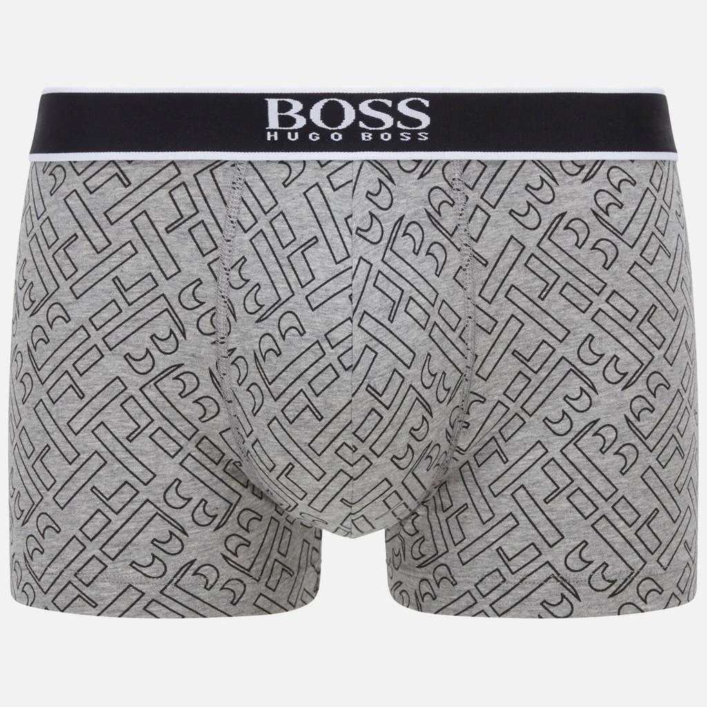 Hugo Boss BOSS Bodywear Men
s Print 24 Trunk Boxer Shorts - Medium Grey 1
