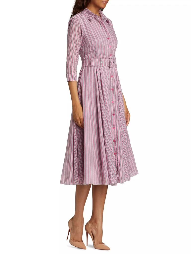 SAMANTHA SUNG Aster Napoli Stripe Cotton Shirtdress 2