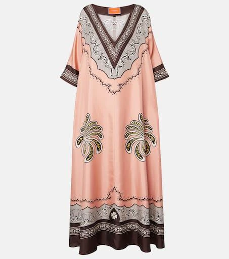 LA DOUBLE J Muumuu printed silk twill maxi dress 1