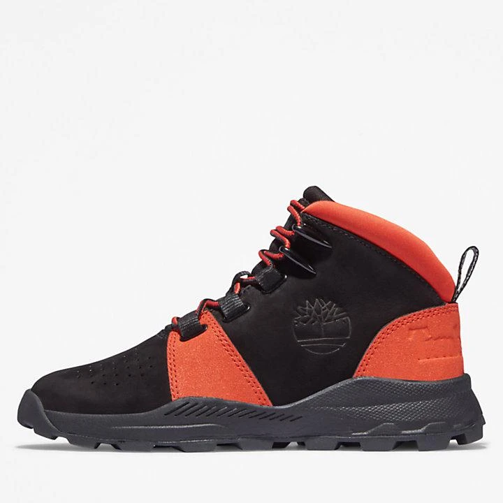 Timberland Brooklyn Lace-Up Trainer for Junior in Black/Orange 7
