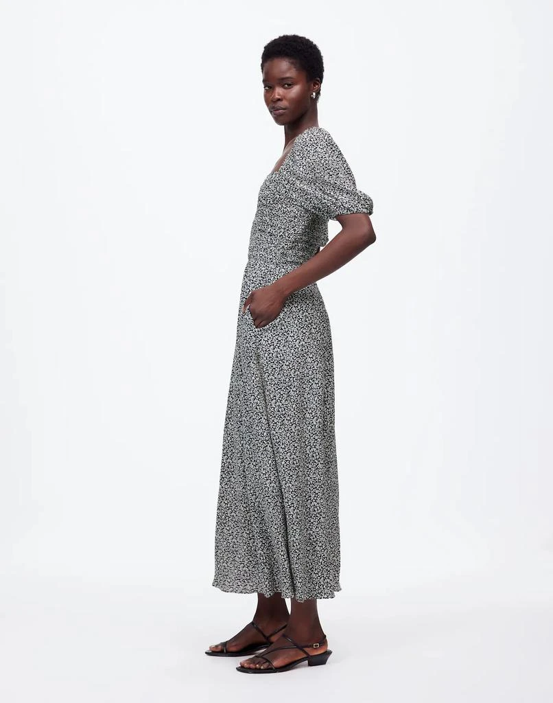 Madewell Smocked Puff-Sleeve Midi Dress in Floral 3