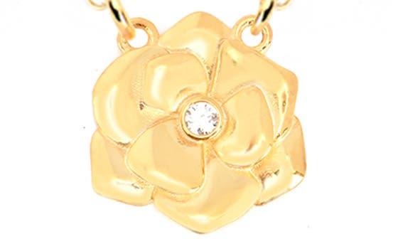 Gabi Rielle Rosebud CZ Pendant Necklace