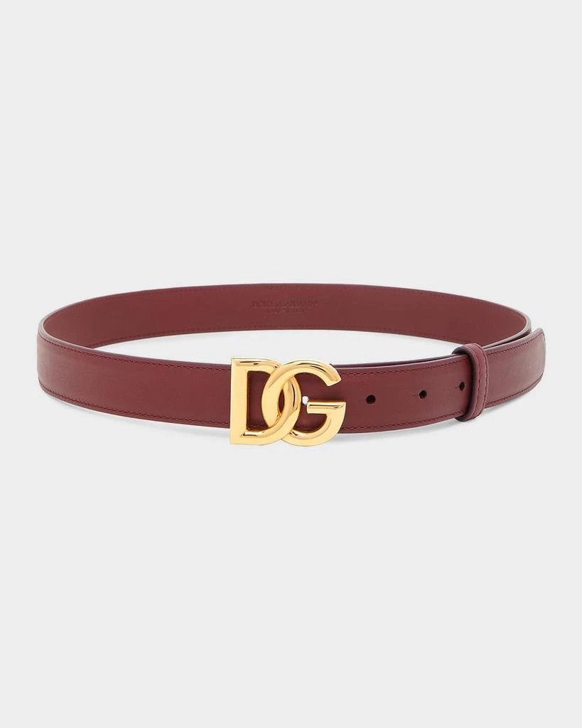 Dolce 
Gabbana DG Logo Leather Belt