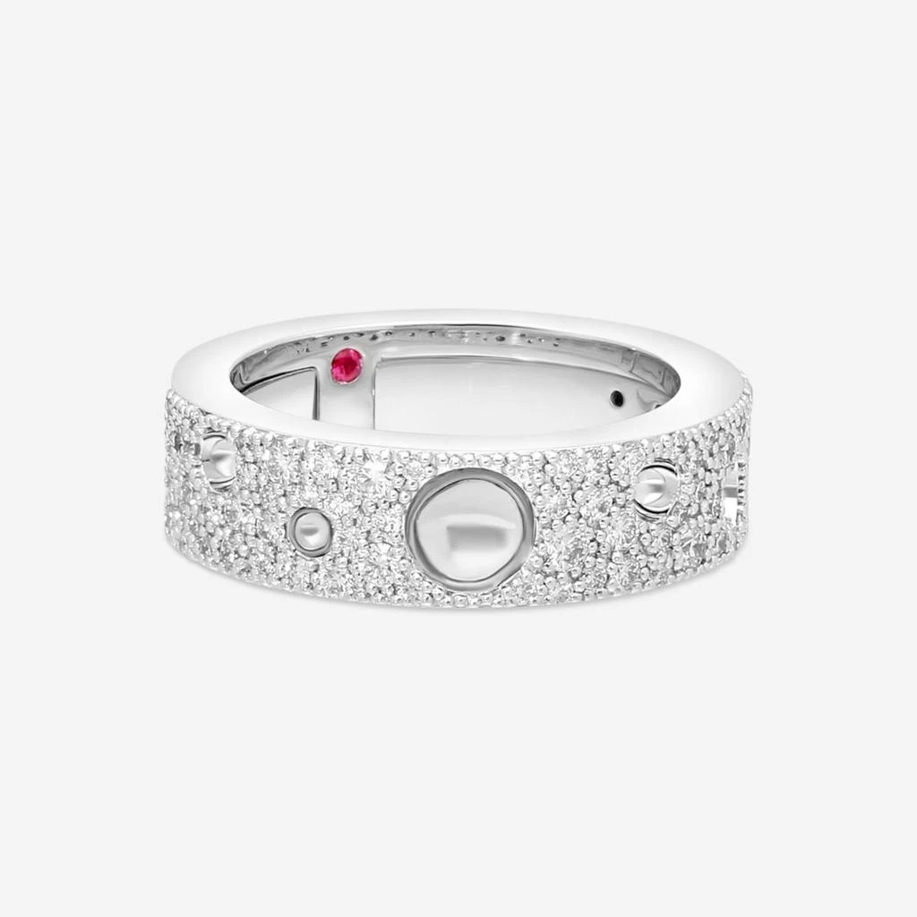 Roberto Coin Roberto Coin Pois Moi Luna 18K White Gold Diamond Band Ring Sz. 6.5 8882509AW70X-copy 2