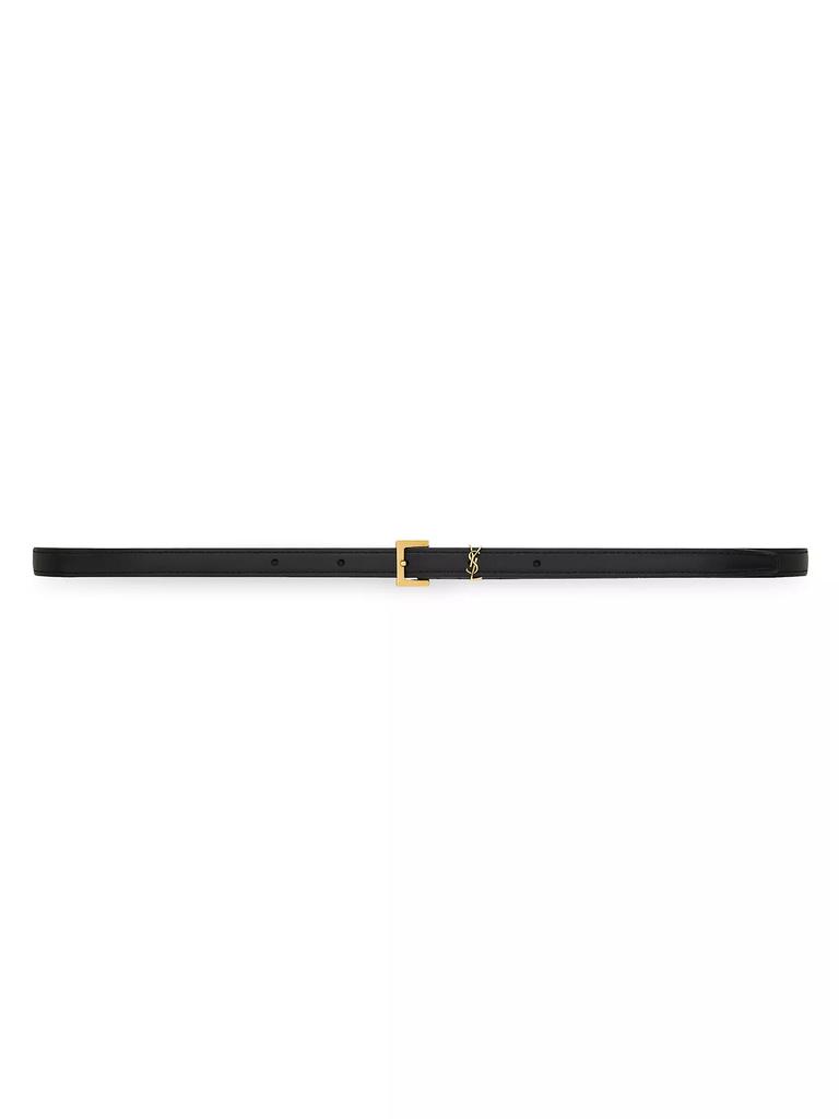 Yves Saint Laurent Cassandre Extra Thin Belt in Smooth