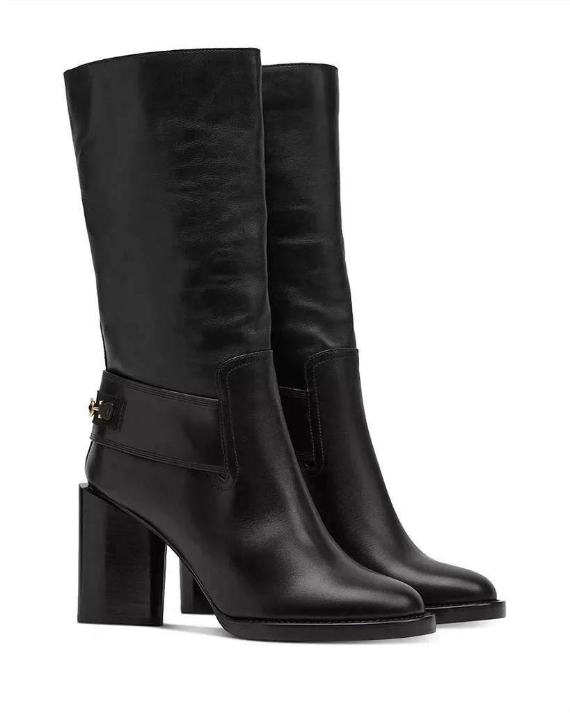 Salvatore Ferragamo Women
s Alan Mid Calf Boots In Black 1