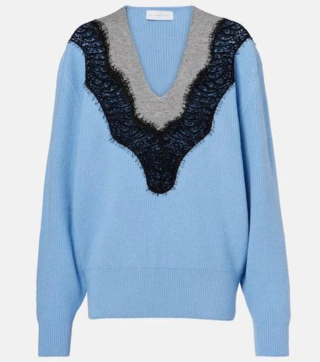 Stella McCartney Lace-trimmed virgin wool sweater 1