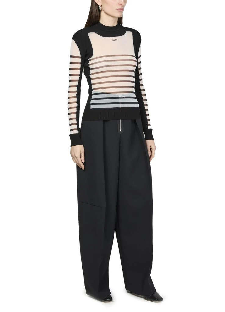 Jean Paul Gaultier The Mariniere long sleeves mix mesh pullover 6