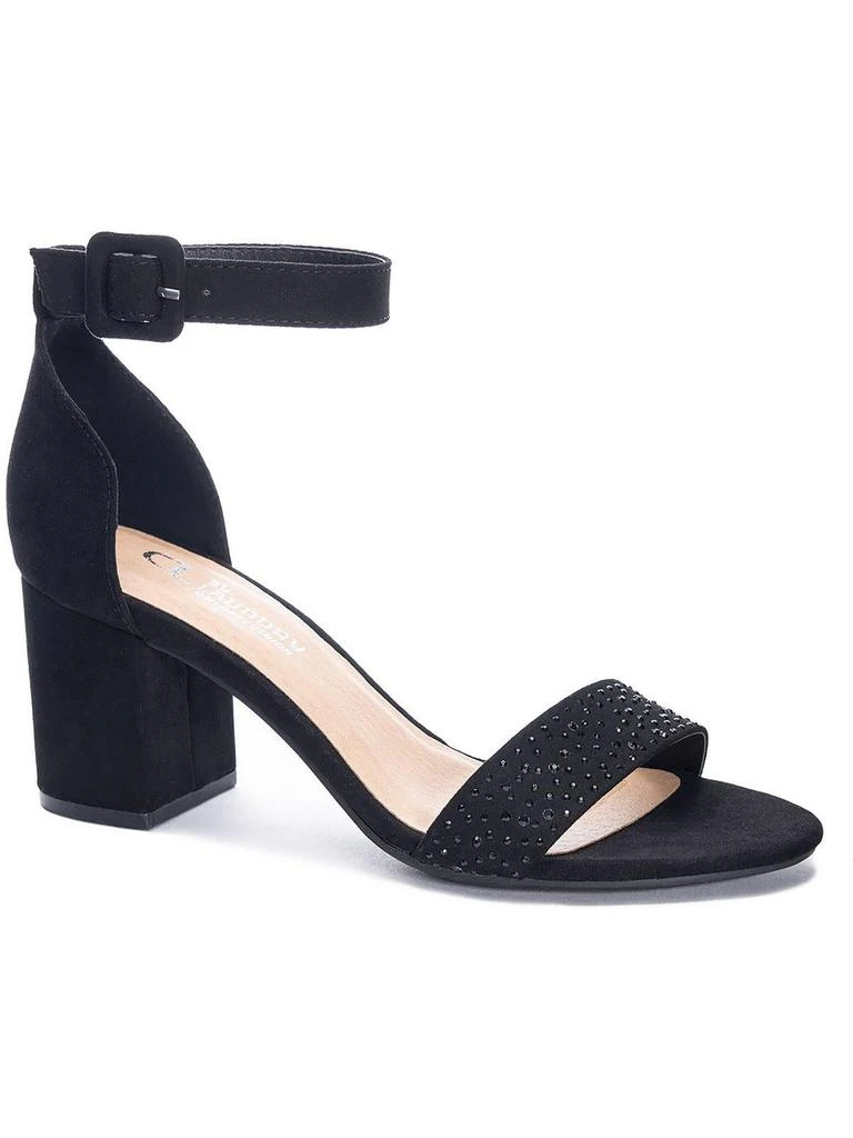 CL By Laundry Jolly Womens Faux Suede Ankle Strap Block Heels 6