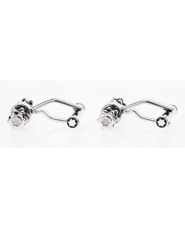 MontBlanc Montblanc Heritage Star Bar Black Resin Stainless Steel Men
s Cufflinks 111313