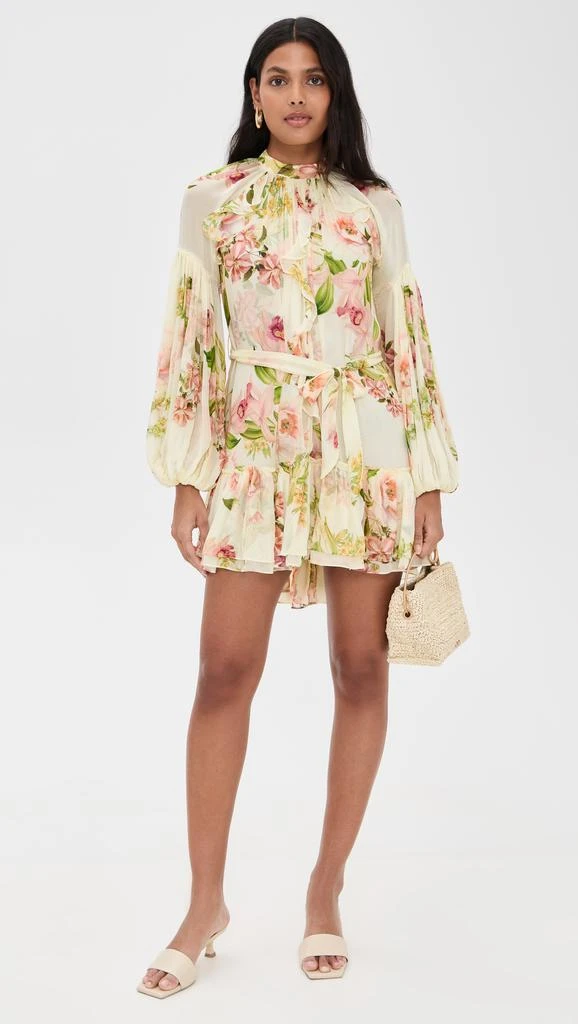 Hemant and Nandita Ruffle Mini Dress with Tie Up Belt 4