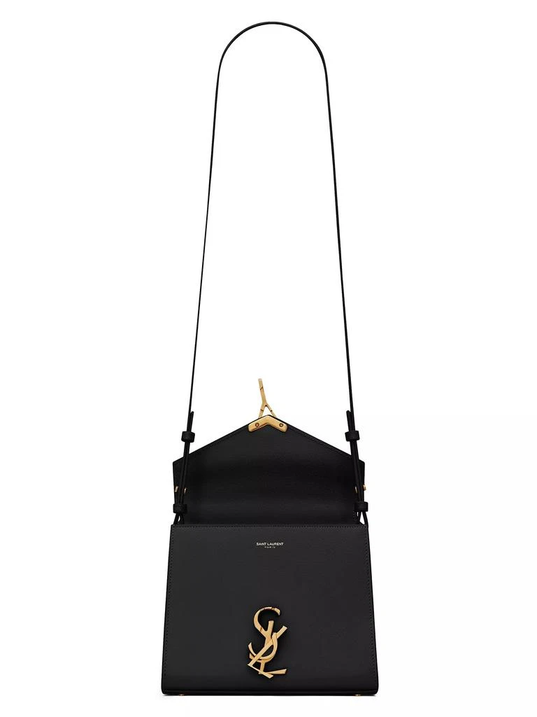 Yves Saint Laurent Cassandra Mini Top Handle Bag in Grain De Poudre Embossed Leather 7