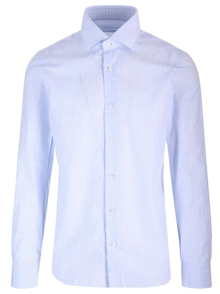 BARBA Barba Checked Long-Sleeved Shirt