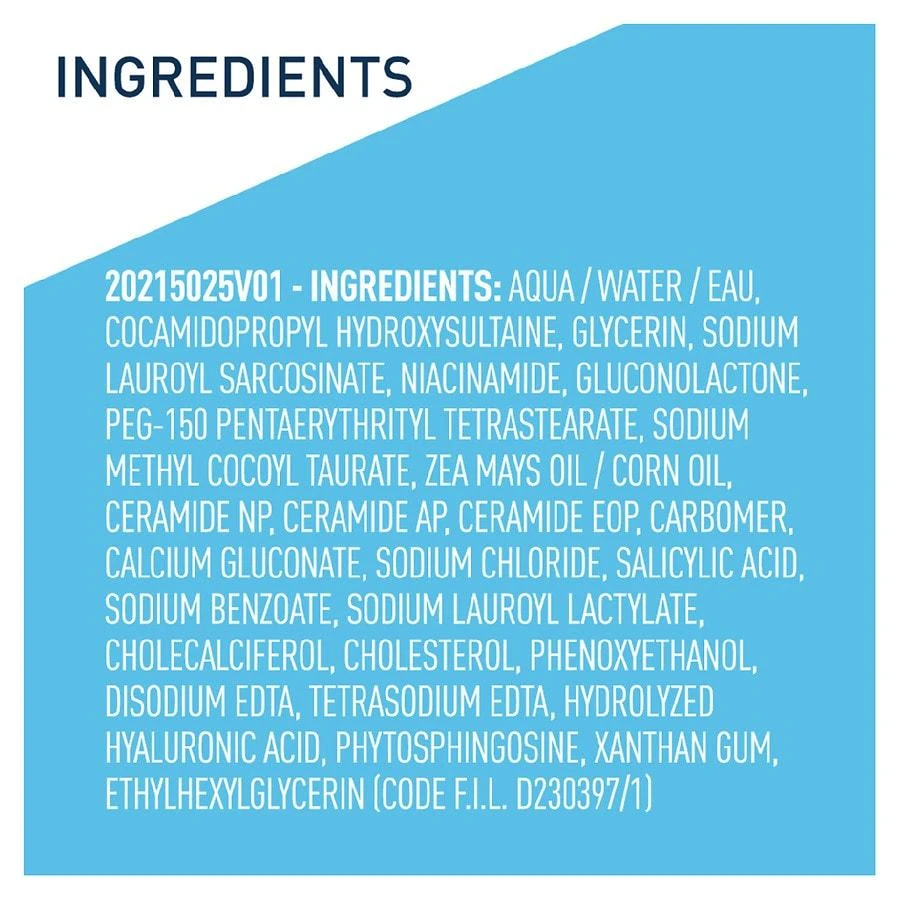 CeraVe Salicylic Acid Face Wash with Hyaluronic Acid, Renewing SA Cleanser 4