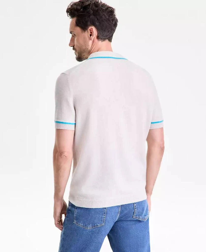 Club Room Men
s Regular-Fit Tipped 100% Cashmere Sweater Polo Shirt, Macy
s Exclusive 2