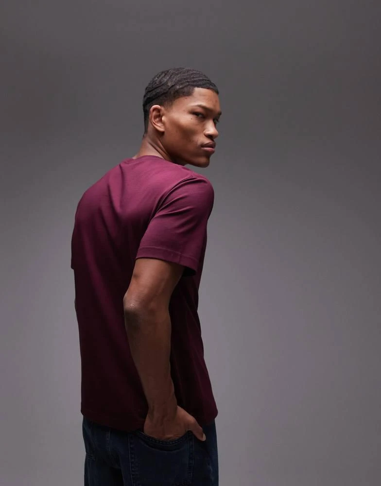 ARKET ARKET t-shirt in burgundy 2