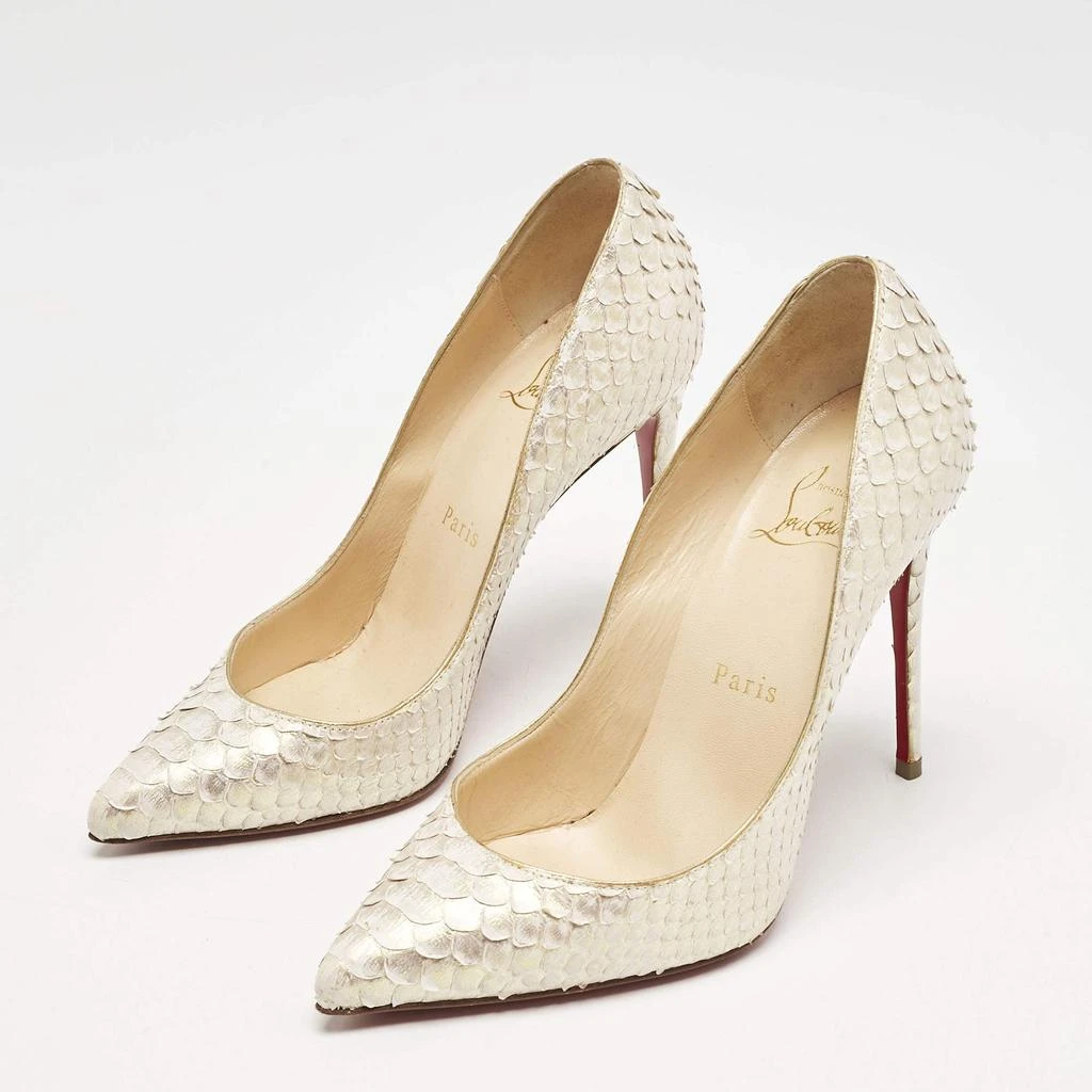 Christian Louboutin Christian Louboutin Cream Python Leather Pigalle Follies Pumps Size 36 2