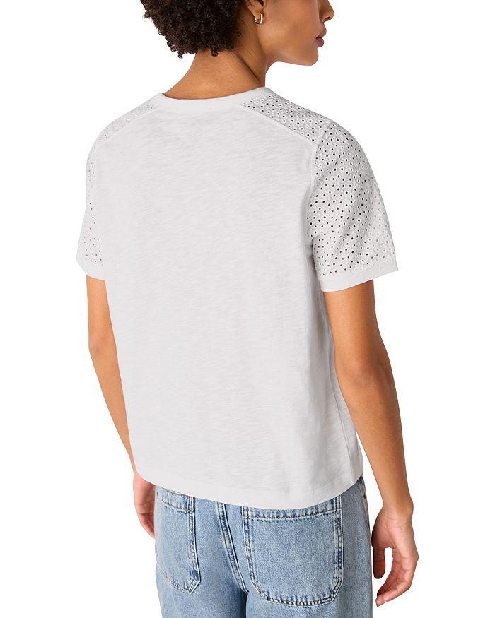 Whistles Broderie Sleeve Detail Tee