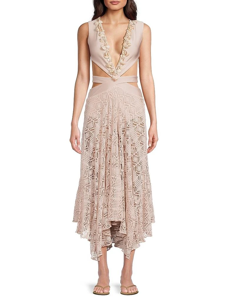 green emerald velvet dress BOSSA SEQUIN PLUNGE MIDI DRESS  PatBO