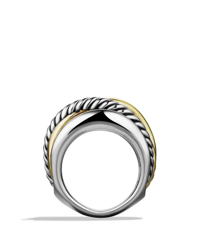 David Yurman Crossover Wide Ring with 14K Gold 4