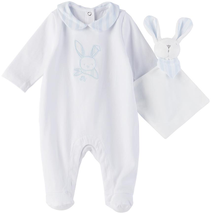 Tartine et Chocolat Baby White & Blue Two-Piece Set