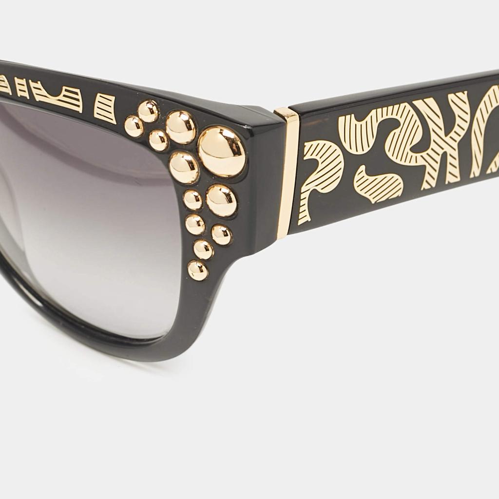 Anna-Karin Karlsson Anna-Karin Karlsson Black Gradient Mademoiselle dOr Studded Cat Eye Sunglasses