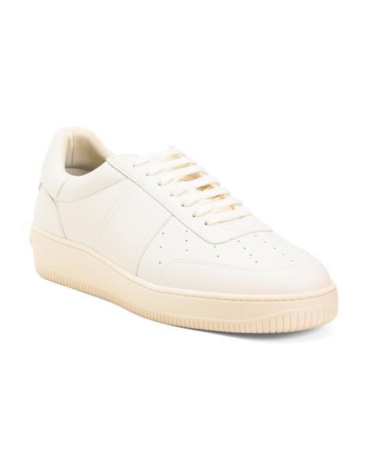 Sandro Made In Portugal Leather Low Top Sneakers