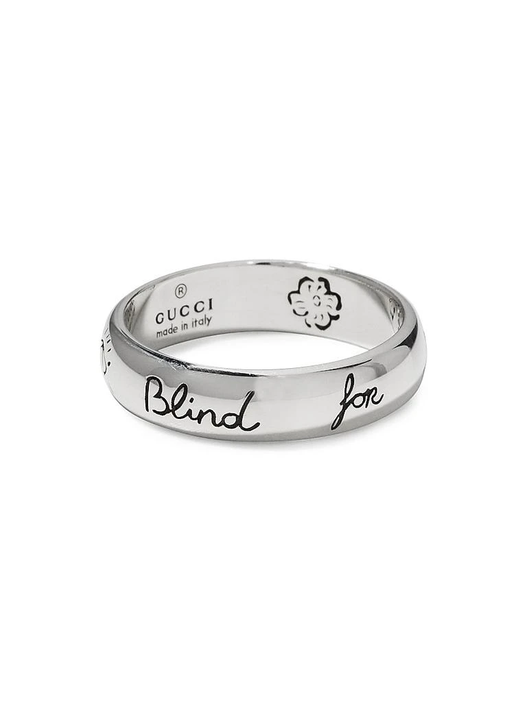 Gucci Blind for Love Sterling Silver Band Ring