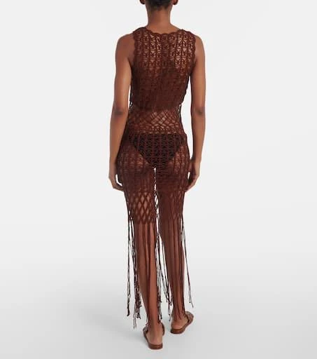 ANNA KOSTUROVA Fringed cotton minidress 3