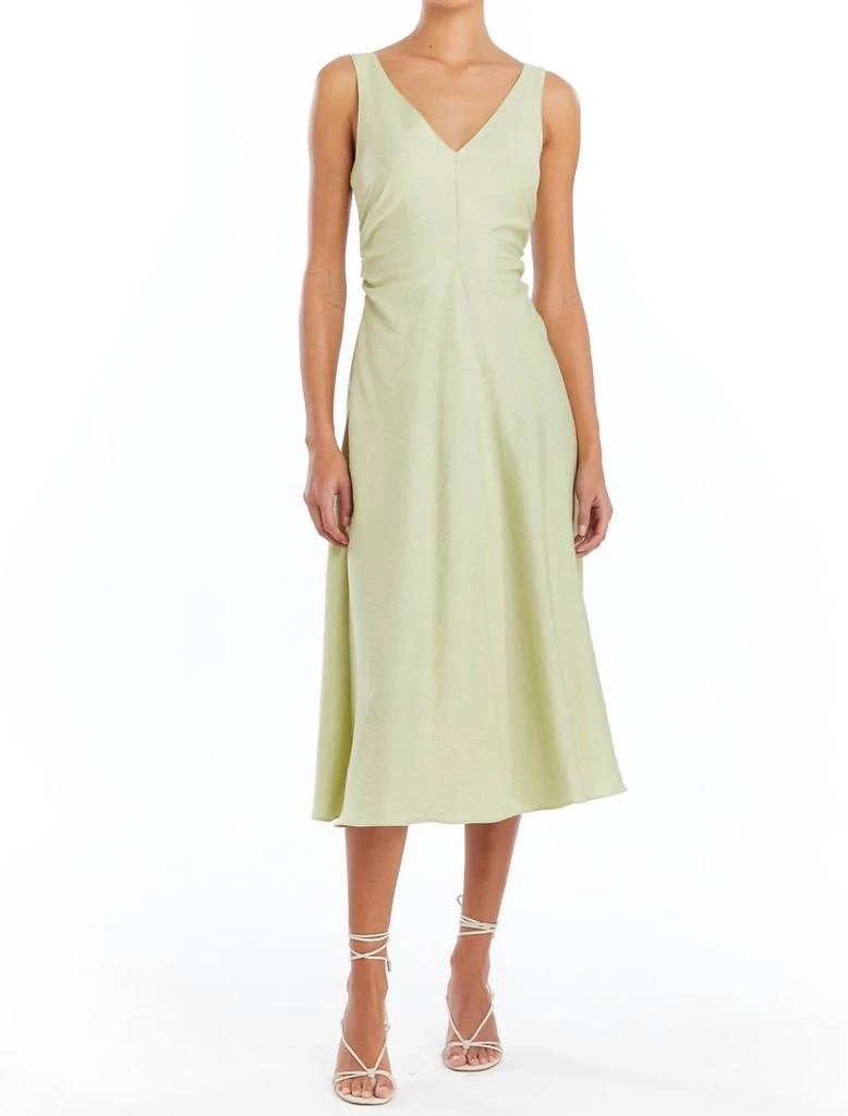 Amanda Uprichard Sabal Midi Dress In Aloe 4