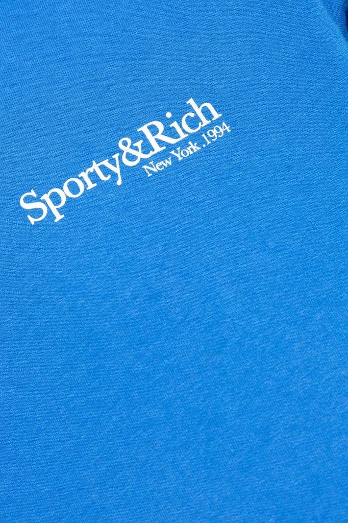 Sporty & Rich Sporty & Rich Logo Printed Crewneck T-Shirt 4