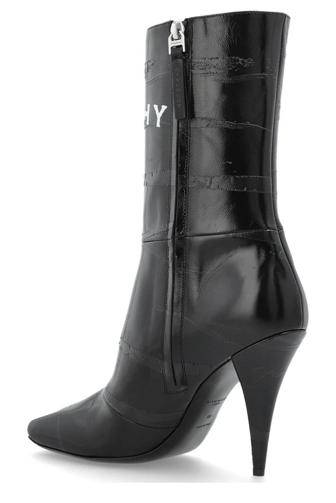 Givenchy Givenchy Logo Printed Square-Toe Boots 3
