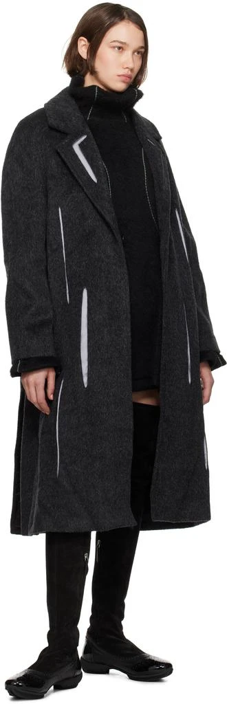 Kiko Kostadinov Gray Bowie Tailored Coat 4
