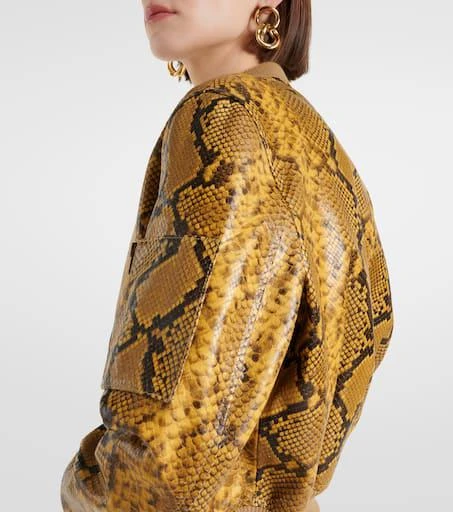 Isabel Marant Cerem snake-effect leather bomber jacket 6