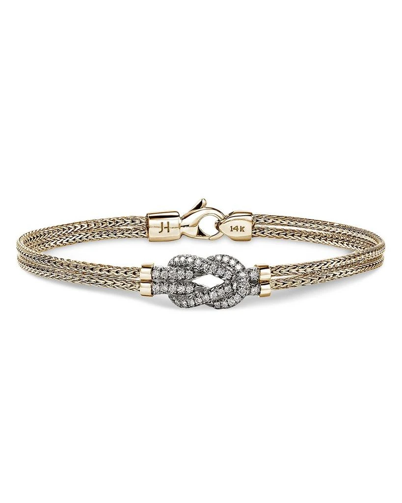 JOHN HARDY 14K Yellow Gold Love Knot Diamond Bracelet 1