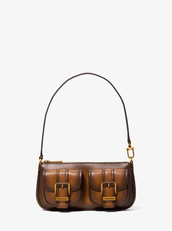 Michael Kors Zoe Small Burnished Leather Pochette