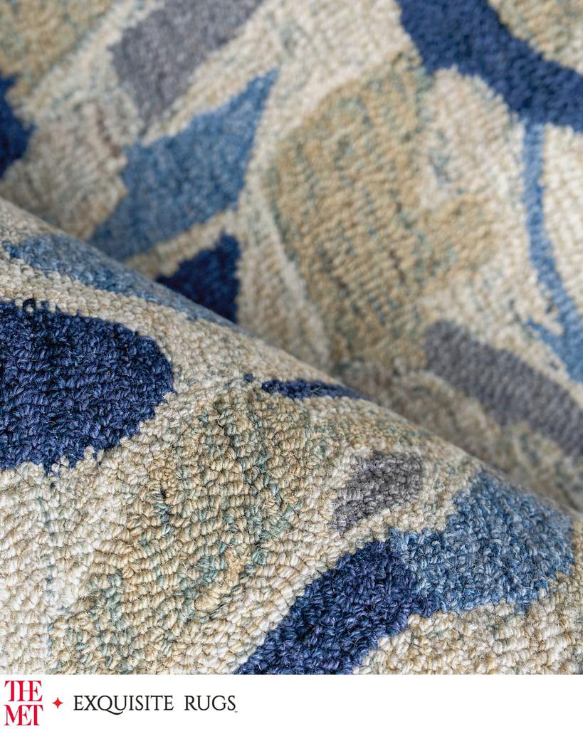 Exquisite Rugs Botanica Hand-Tufted Navy/Ivor Rug, 9' x 12'