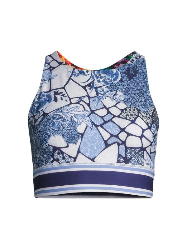 Johnny Was Wild Bloom Floral Reversible Sports Bra 6