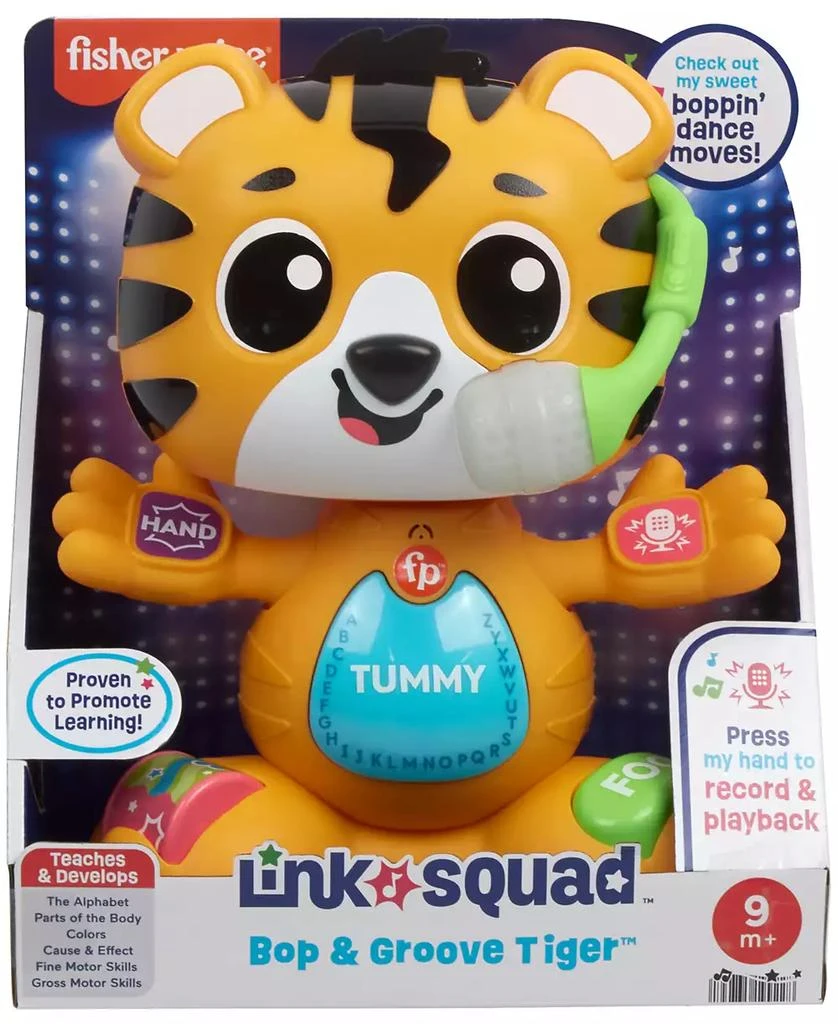 Fisher Price Fisher-Price Link Squad Bop Groove Tiger Baby Learning Toy with Music Lights 6
